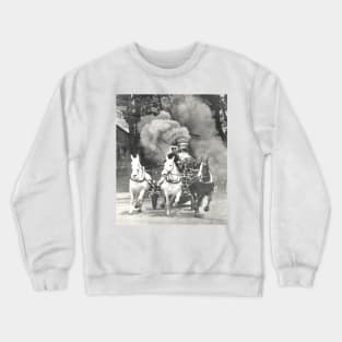 Vintage Steam-Powered Fire Engine Pumper Crewneck Sweatshirt